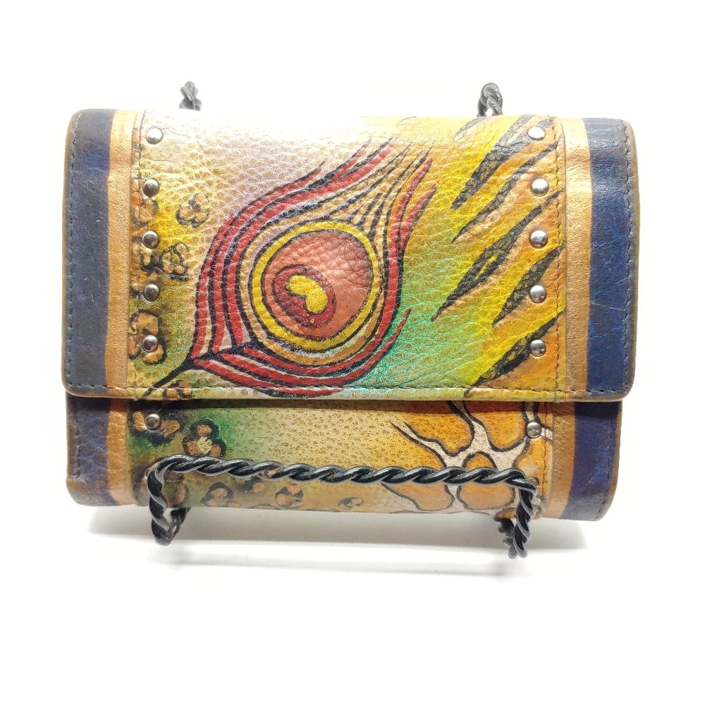 Anuschka Ladies Leather Peacock Wallet